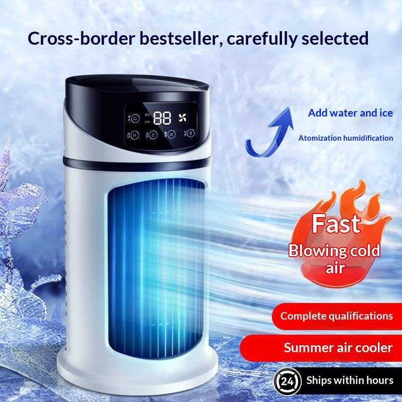 USB Mini Air Cooler Fan - Portable Desktop Cooling Fan with 6 Speed Settings