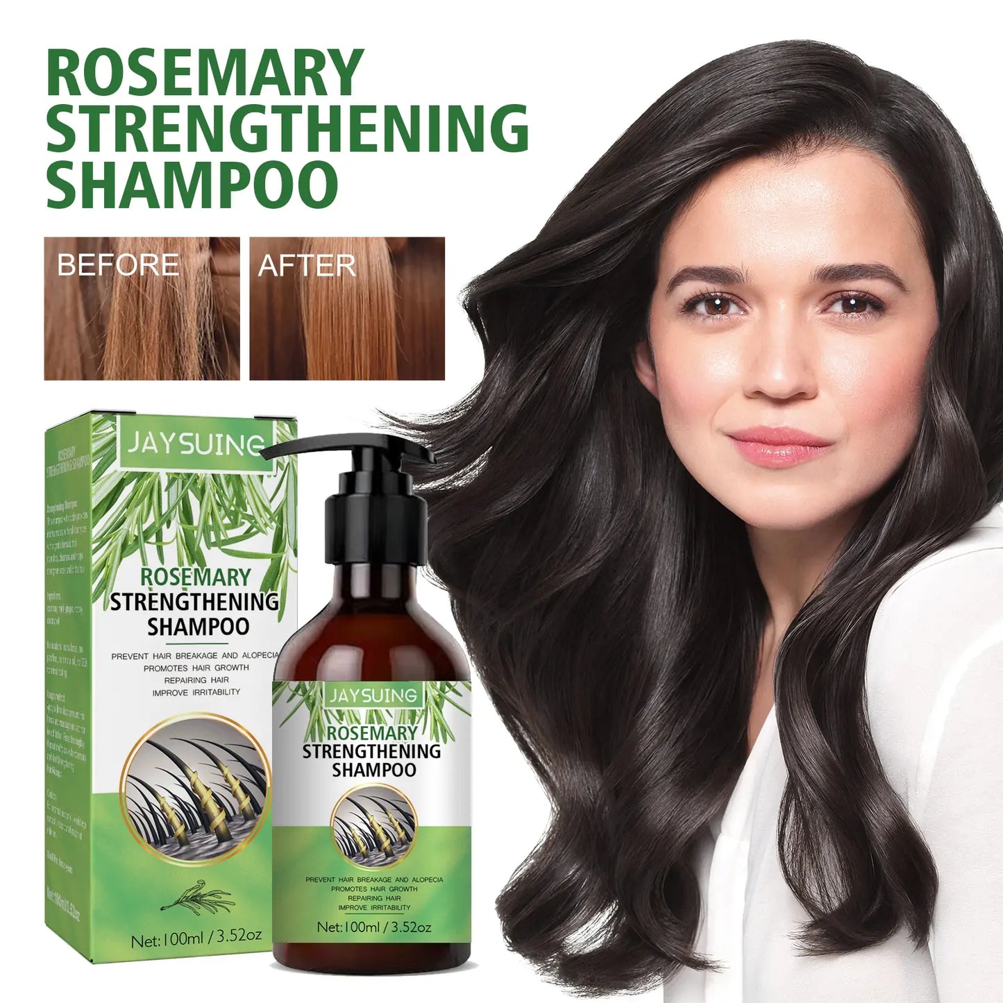 Jaysuing Rosemary Shampoo – Anti-Hair Loss, Oil Control, Volumizing & Smoothing