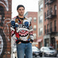 Luxury Lion Dance Jacquard Sweater - Artistic Pattern Knitwear
