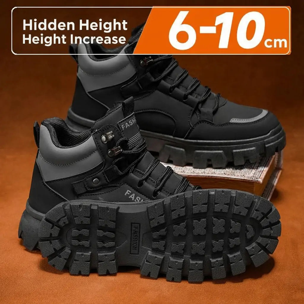 Hidden Height Increase Tactical Boots - Men's Fashion Platform Sneakers