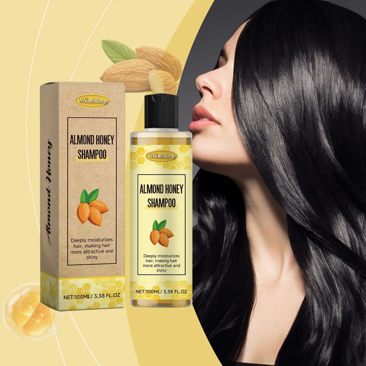 Almond Honey Shampoo – Nourishing Care for Silky, Shiny & Voluminous Hair