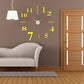 3D DIY Giant Wall Clock – Modern Quartz Mirror Sticker Living Room Decor