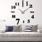 3D DIY Giant Wall Clock – Modern Quartz Mirror Sticker Living Room Decor
