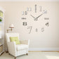 3D DIY Giant Wall Clock – Modern Quartz Mirror Sticker Living Room Decor