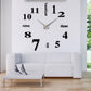 3D DIY Giant Wall Clock – Modern Quartz Mirror Sticker Living Room Decor