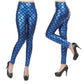 Women's Candy Color High-Waist Faux Leather Mermaid Leggings – Sexy Shiny Pants