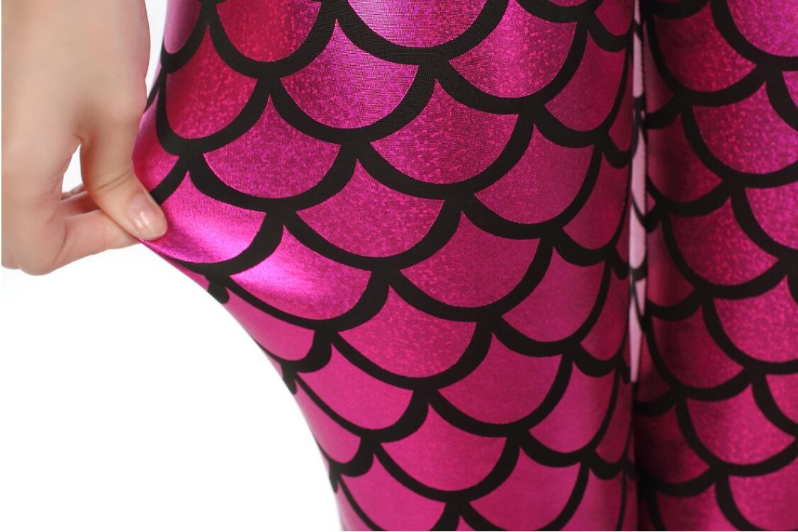 Women's Candy Color High-Waist Faux Leather Mermaid Leggings – Sexy Shiny Pants