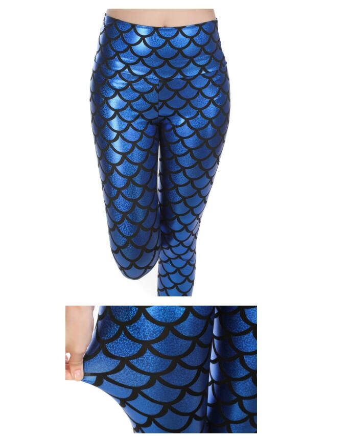 Women's Candy Color High-Waist Faux Leather Mermaid Leggings – Sexy Shiny Pants