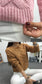 Women's Mohair Chunky Knit Pullover – Loose Fit Colorblock Sweater