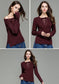 Women's V-Neck Knit Pullover Sweater | Soft Stretch Tunic Knitwear