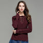 Women's V-Neck Knit Pullover Sweater | Soft Stretch Tunic Knitwear