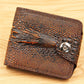 Men's Crocodile Texture Bifold Wallet – PU Leather Magnetic Clasp Purse