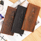Men's Alligator Print Long Wallet | Luxury Bifold Suit Bag with Hinge Clasp