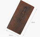 Men's Alligator Print Long Wallet | Luxury Bifold Suit Bag with Hinge Clasp