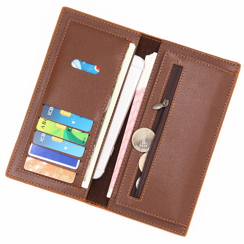 Men's Alligator Print Long Wallet | Luxury Bifold Suit Bag with Hinge Clasp