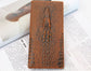 Men's Alligator Print Long Wallet | Luxury Bifold Suit Bag with Hinge Clasp