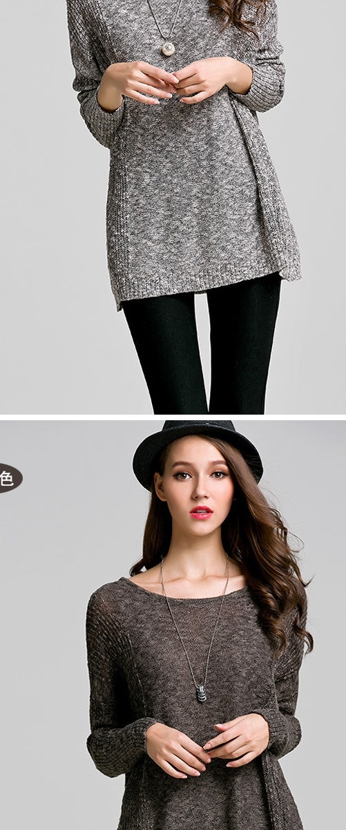 Women's Batwing Sleeve Loose Pullover Sweater | Korean Style Thin Knit Jacket