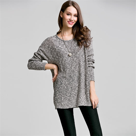 Women's Batwing Sleeve Loose Pullover Sweater | Korean Style Thin Knit Jacket