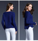 Women's Round Neck Pullover Sweater | Soft Acrylic Knit Autumn Winter Jumper