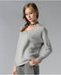 Women's Oversized V-Neck Knit Sweater | Long Sleeve Pullover Blouse