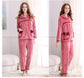 Coral Fleece Pajama Set | Long Sleeve Winter Flannel Nightwear for Women & Men