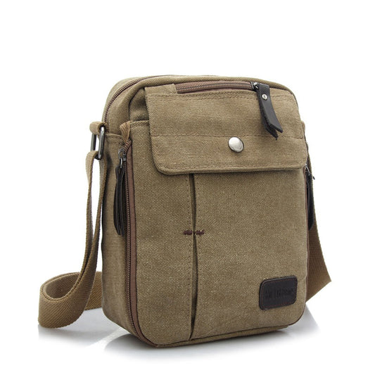 Unisex Canvas Crossbody Satchel Bag | Casual Single Shoulder Outdoor Travel Bag