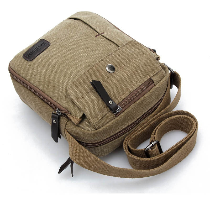 Unisex Canvas Crossbody Satchel Bag | Casual Single Shoulder Outdoor Travel Bag