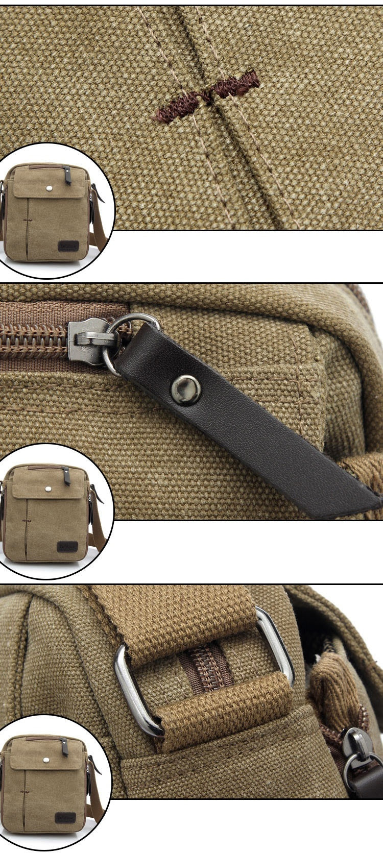 Unisex Canvas Crossbody Satchel Bag | Casual Single Shoulder Outdoor Travel Bag