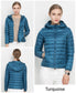 Women's Ultra Light Down Jacket – 90% Duck Down, Hooded, Slim Fit Parka