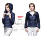 Women's Ultra Light Down Jacket – 90% Duck Down, Hooded, Slim Fit Parka