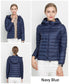 Women's Ultra Light Down Jacket – 90% Duck Down, Hooded, Slim Fit Parka