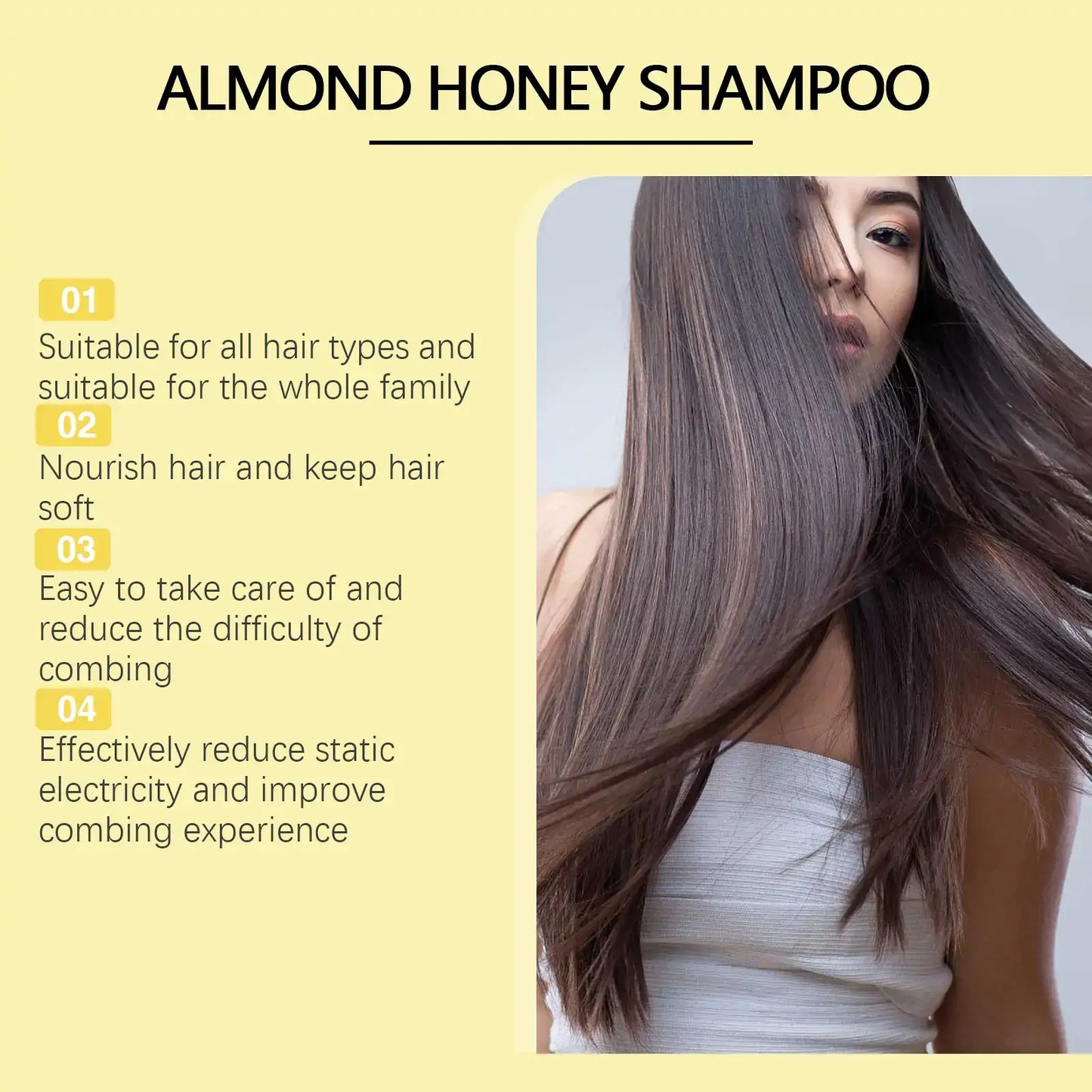 Almond Honey Shampoo – Nourishing Care for Silky, Shiny & Voluminous Hair