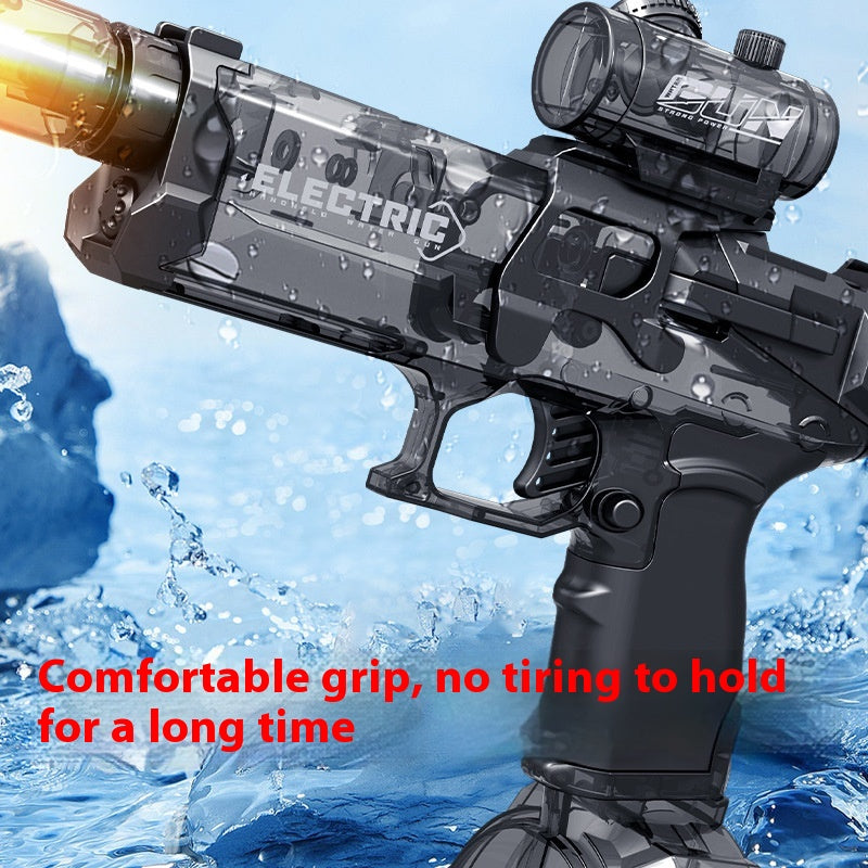 Electric Water Gun with Colored Lights – High-Speed Burst, Large Capacity Drum Magazine