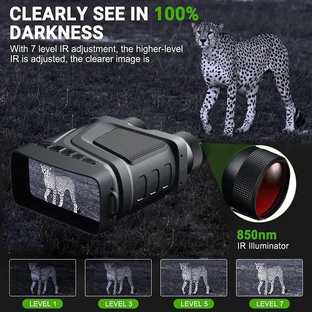 Rechargeable Night Vision Binoculars 850nm Infrared HD 5X Zoom | Hunting Camping BEYOND INTERNATIONAL TRADE