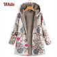 Women's Floral Print Fur Hooded Vintage Coat | Plus Size S-5XL Winter Jacket BEYOND INTERNATIONAL TRADE