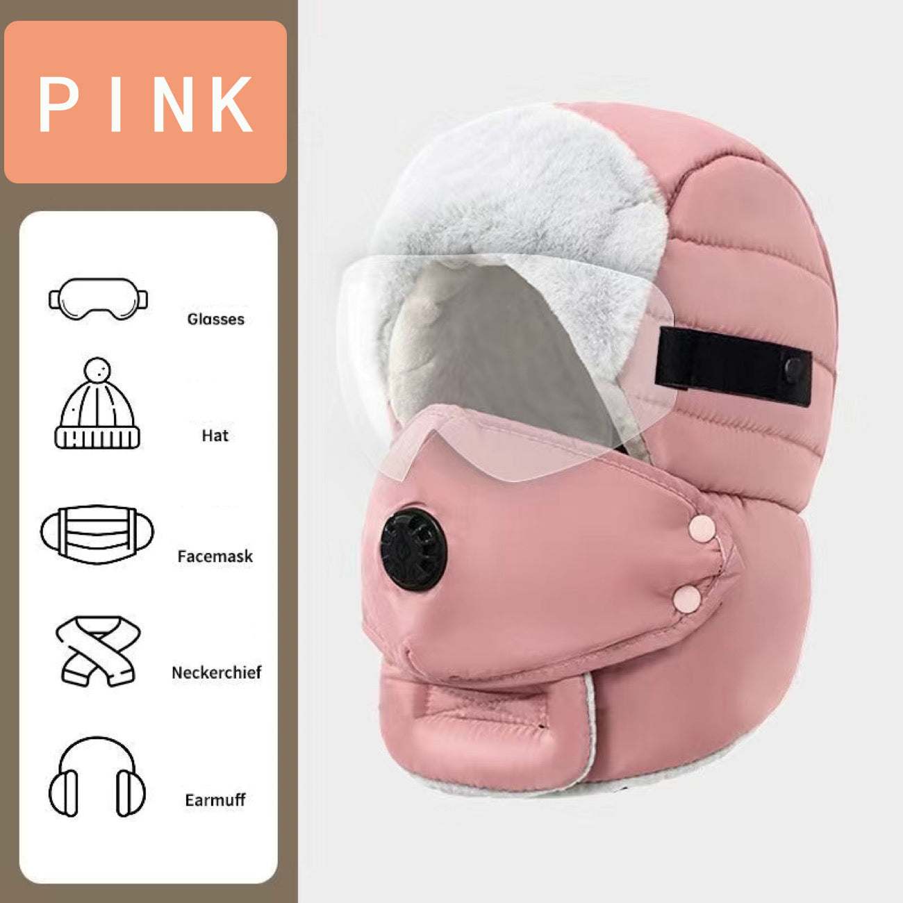 NEW ARRIVAL UNIVERSAL WARM FLEECE WINDPROOF SNOW-PROOF WATERPROOF CAP FOR HEAD FACE AND NECK PROTECTION FULLY PROTECTIVE OUTDOOR CYCLING HELMET