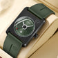 Square Calendar Quartz Watch for Men & Women | Sporty Alloy Case Wristwatch