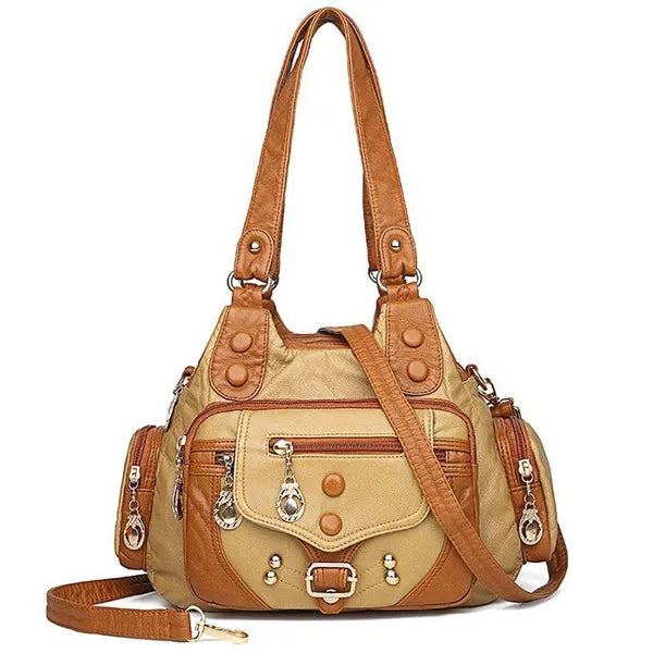 Women's Leather Handbag - Shoulder Crossbody Bag | Fashion Purse