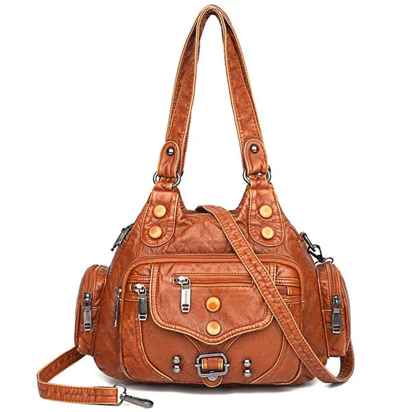Women's Leather Handbag - Shoulder Crossbody Bag | Fashion Purse