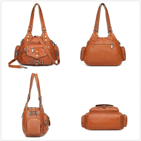 Women's Leather Handbag - Shoulder Crossbody Bag | Fashion Purse