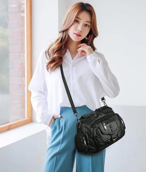 Women's Leather Handbag - Shoulder Crossbody Bag | Fashion Purse