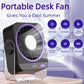 Rechargeable USB Desk Fan | 5-Speed Quiet Portable Fan with Cooling & Digital Display