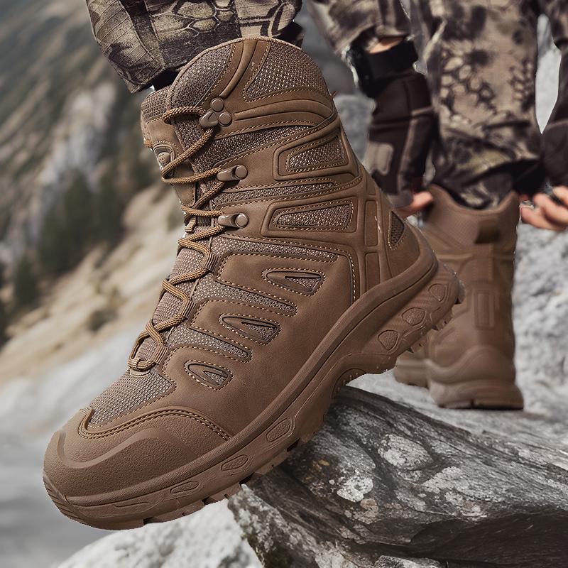 Men's Mid-Top Outdoor Hiking Boots | Anti-Slip Rubber Sole Trekking Shoes EU 39-47