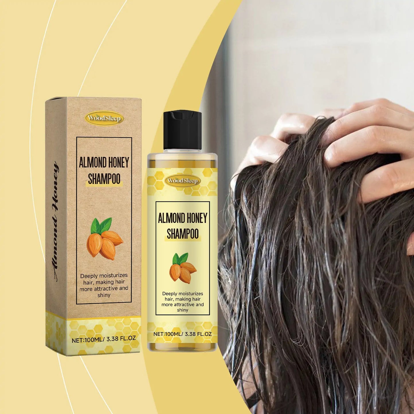 Almond Honey Shampoo – Nourishing Care for Silky, Shiny & Voluminous Hair