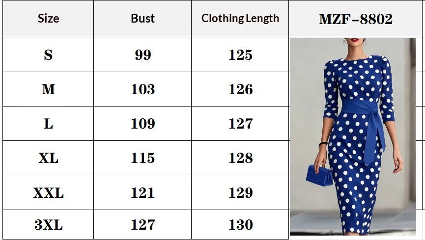 Women's Elegant Polka Dot Bodycon Midi Dress | Cross-Tie Slim Fit Party Dress
