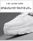 Premium leather upper detail invisible height-increasing sneakers
