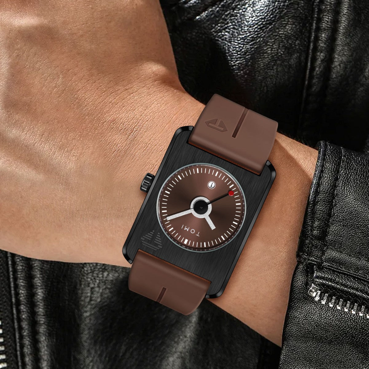 Square Calendar Quartz Watch for Men & Women | Sporty Alloy Case Wristwatch