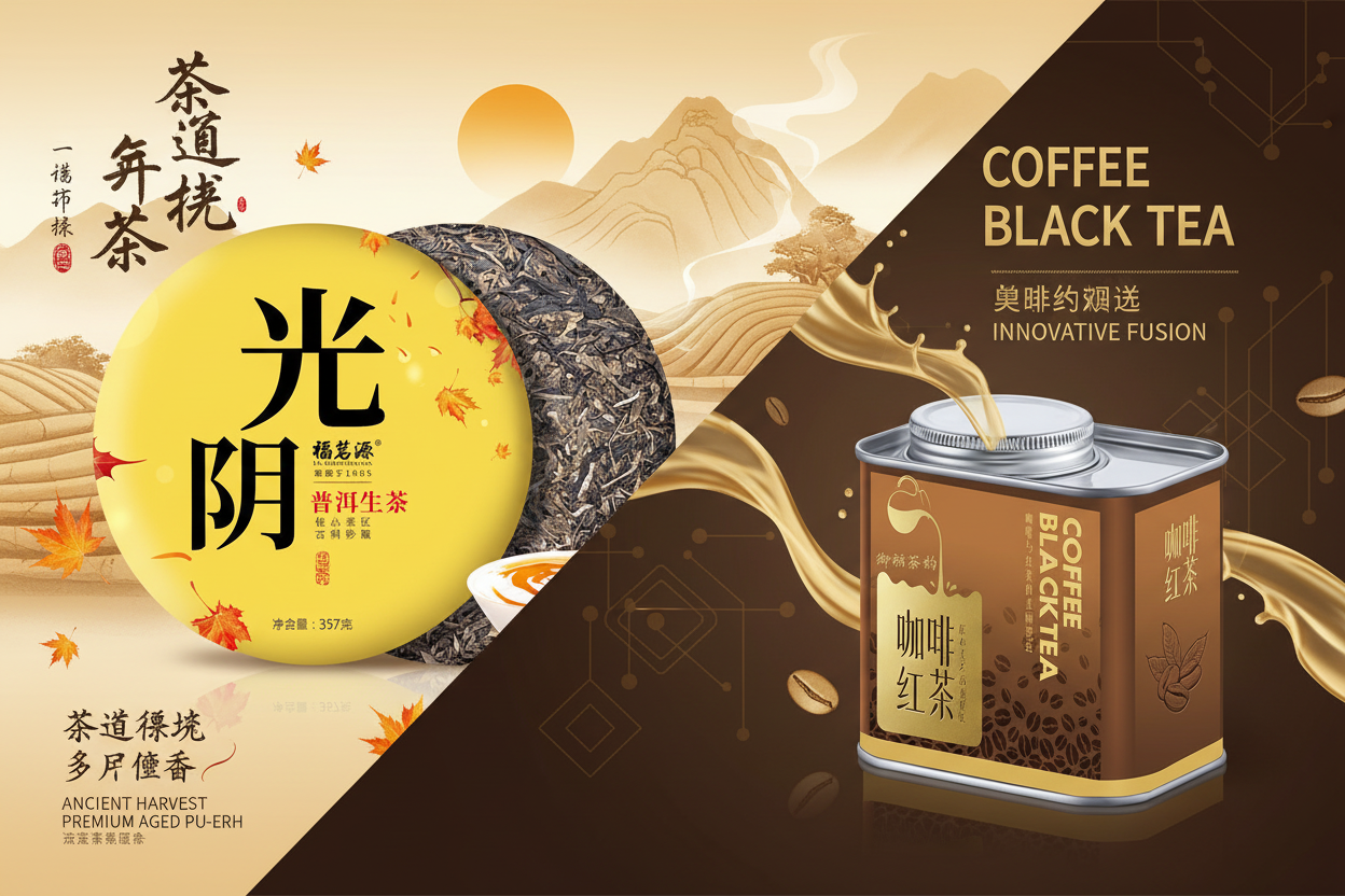 茶叶产品对比营销海报