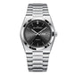 Men's Ultra-Thin Quartz Watch - Stainless Steel Butterfly Clasp, Calendar & Weekday Display