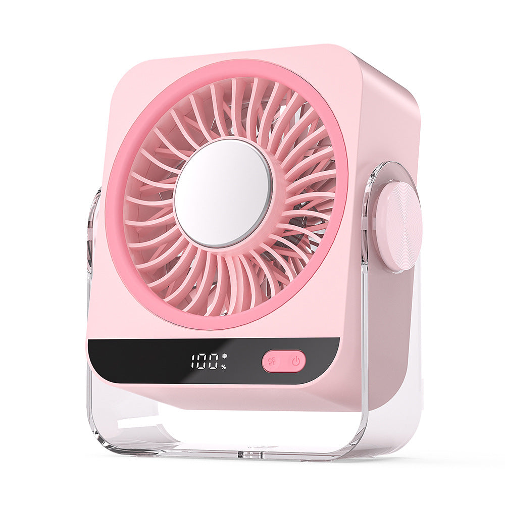 Rechargeable USB Desk Fan | 5-Speed Quiet Portable Fan with Cooling & Digital Display